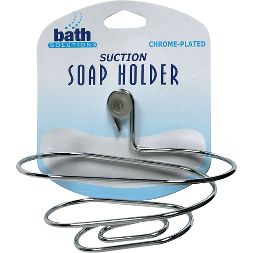 Bath Solutions Suction Soap Holder, Chrome-Plated