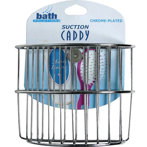 Bath Solutions Suction Caddy, Chrome-Plated