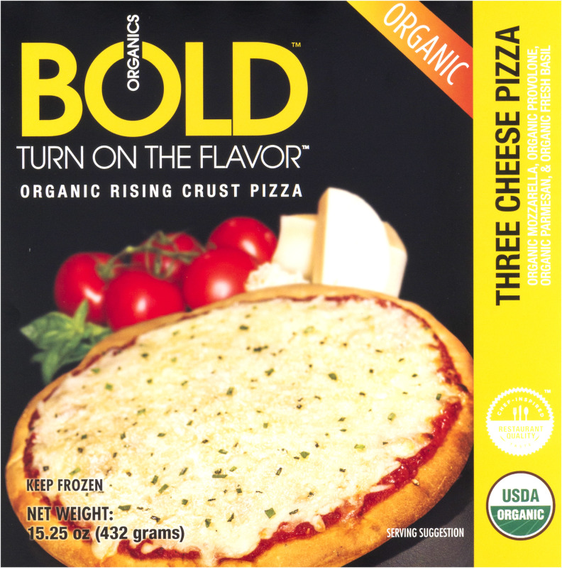 Bold Organics Pizza, Organic, Rising Crust, Three Cheese 15.25 Oz