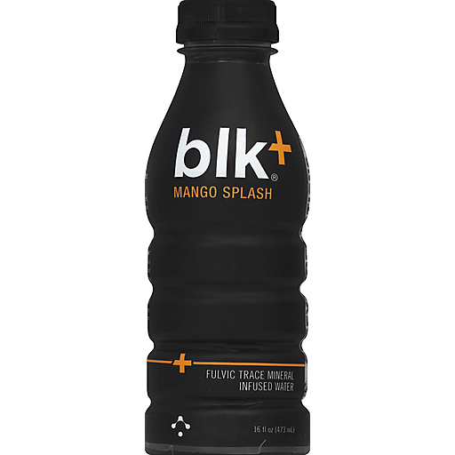 Blk Water, Fulvic Trace Mineral Infused, Mango Splash 16 Oz