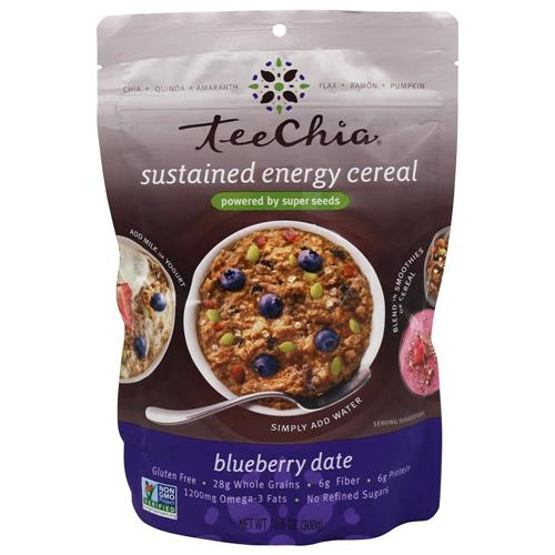Teeccino TeeChia Gluten Free Super Seeds Cereal, Blueberry Date, 10.6 Ounce