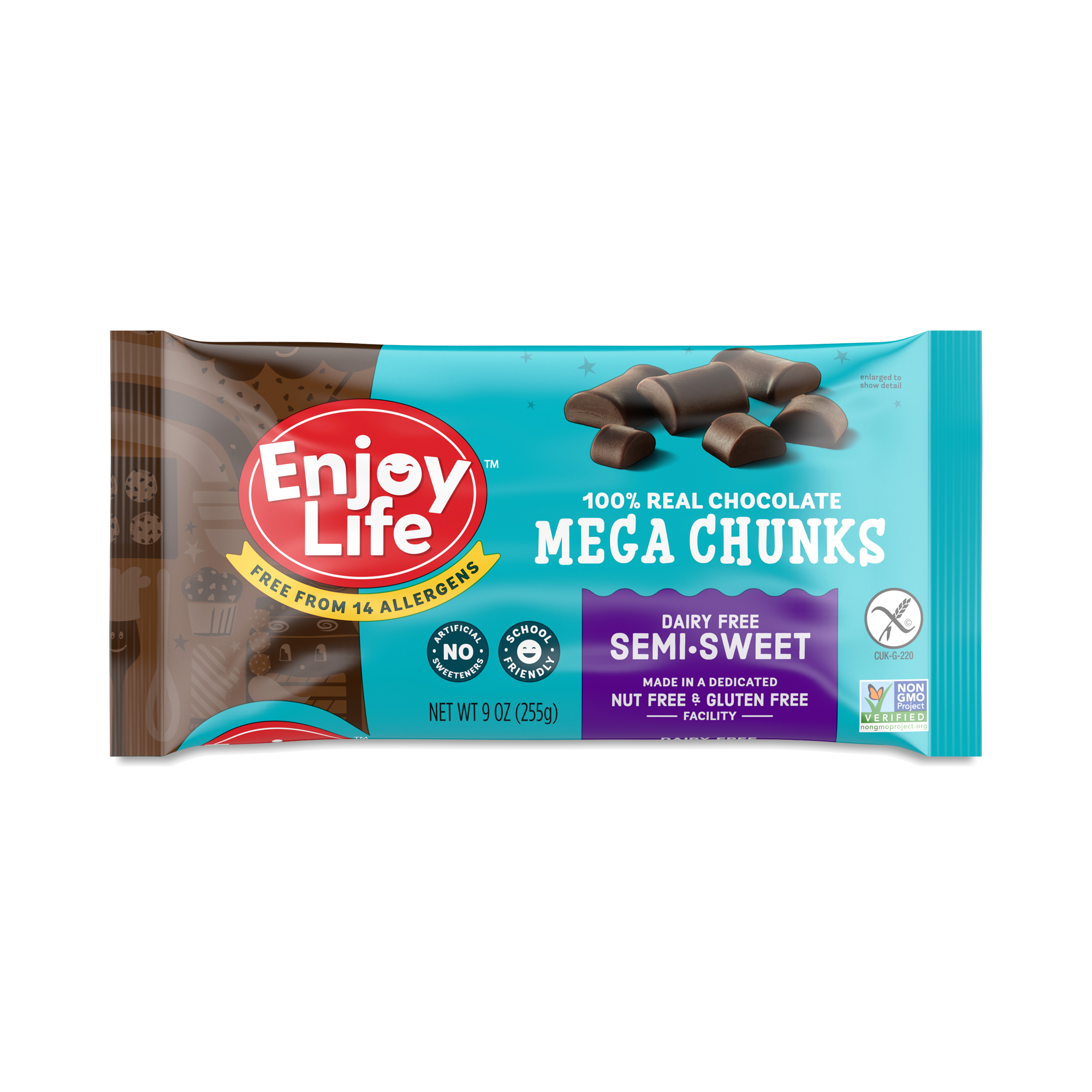 Enjoy Life Mega Chunks, Dairy Free, Semi Sweet, 100% Real Chocolate 10 Oz