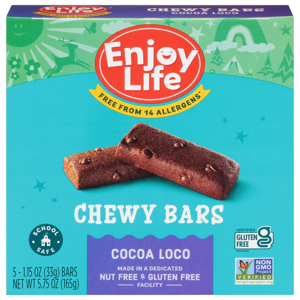 Enjoy Life Cocoa Loco Soft Baked Chewy Bars, 5 Bars