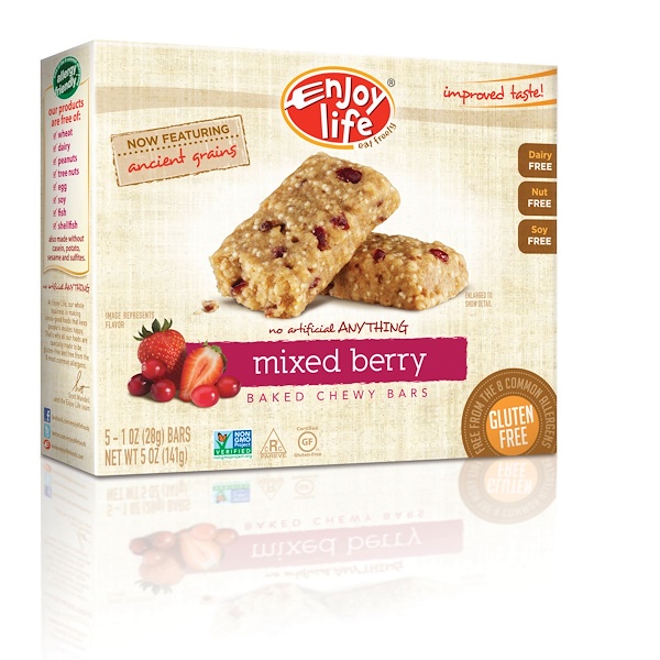 Enjoy Life Chewy Bars, Baked, Mixed Berry