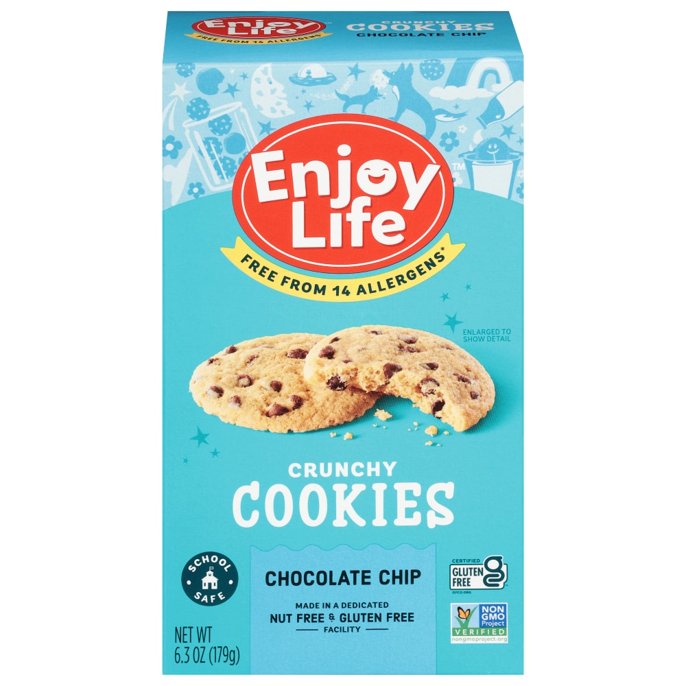 Enjoy Life Foods Gluten Free, Allergy Friendly Chocolate Chip Crunchy Cookies, 6.3 Oz