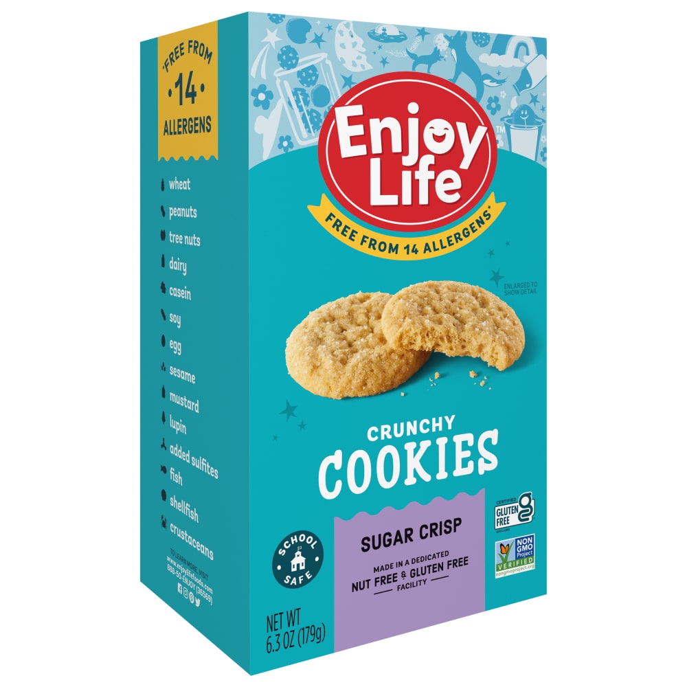 Enjoy Life Crunchy Sugar Crisp Gluten Free Cookies 6.3 Oz