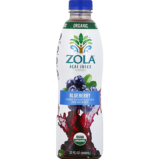 Zola Organic Acai Juice Beverage Blueberry