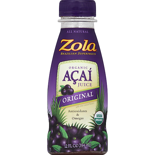 Zola Juice, Organic, Acai, Original 12 Oz