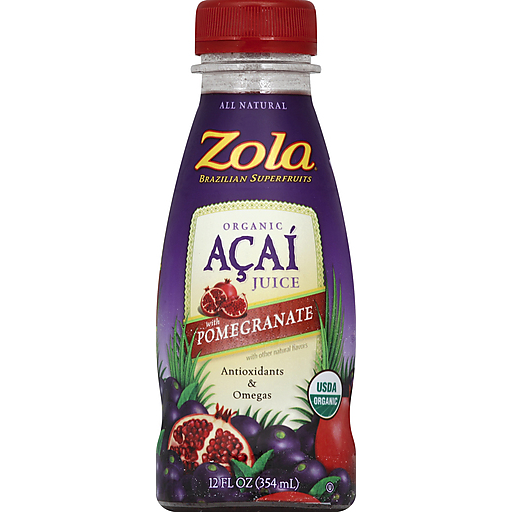 Zola Organic Acai Juice Beverage Blend With Pomegranate