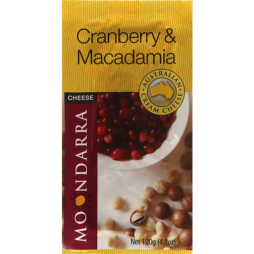 Moondarra Cream Cheese, Australian, Cranberry & Macadamia