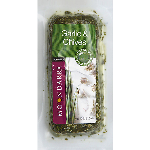 Moondarra Australian Cream Cheese, Garlic & Chives 4.2 Oz