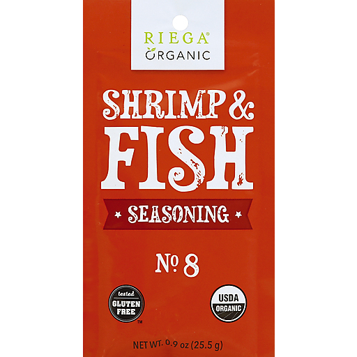 Riega FOODS: Organic Seasoning Shrimp & Fish, 0.9 Oz