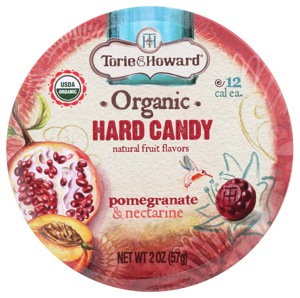 Torie & Howard Organic, Pomegranate Nectarine Hard Candy 2 Oz