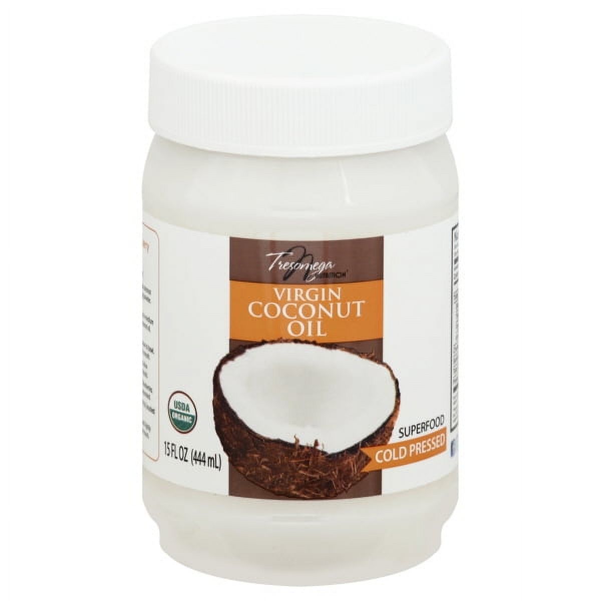 Tresomega Nutrition Organic Extra Virgin Coconut Oil, 15-Ounce