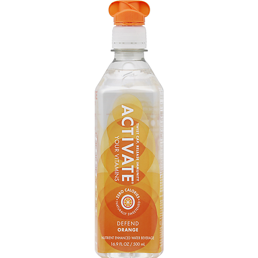 Activate Water Beverage, Nutrient Enhanced, Defend, Orange