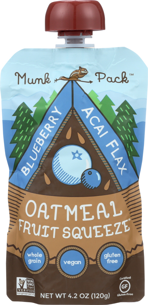 Munk Pack Blueberry Acai Flax Oatmeal Fruit Squeeze - 4.2oz