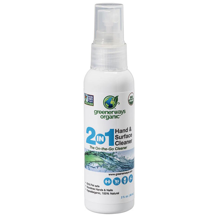 Top Selling Items Greenerways Organic 2 In One Hand And Surface Cleaner Natural All-Purpose Cleaner, 2 Oz