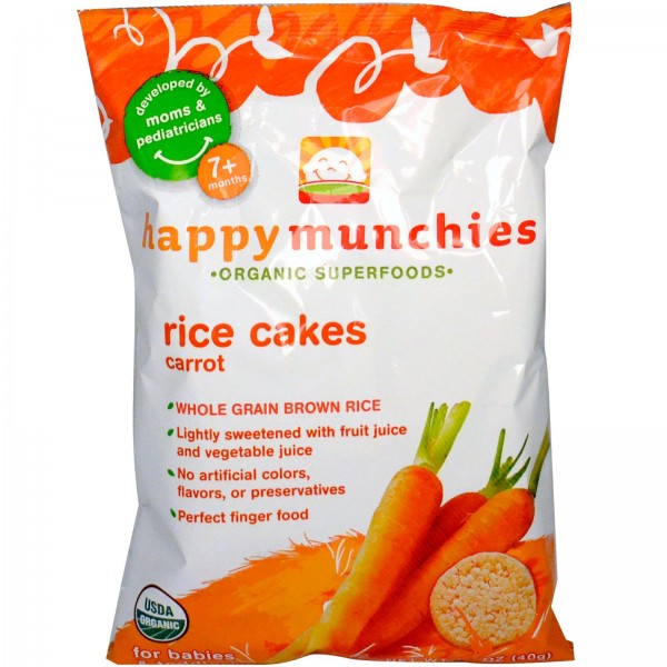 Happy Munchies Organic Carrot Rice Cakes - 1.4 Oz