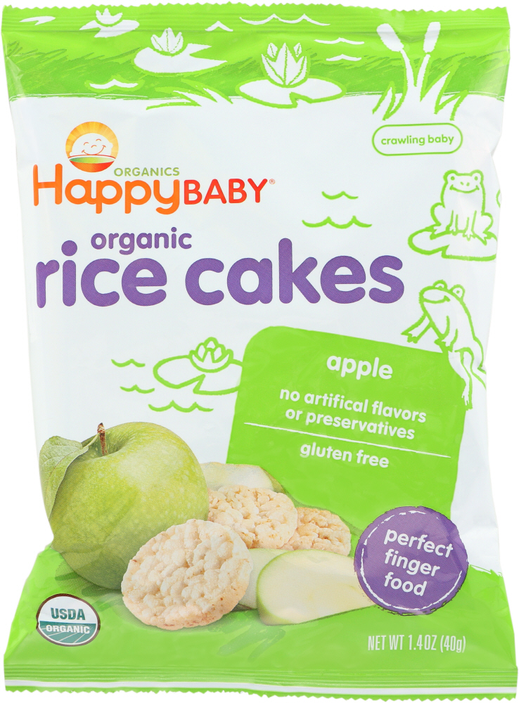 Happy Baby Organics Rice Cakes, Organic, Apple