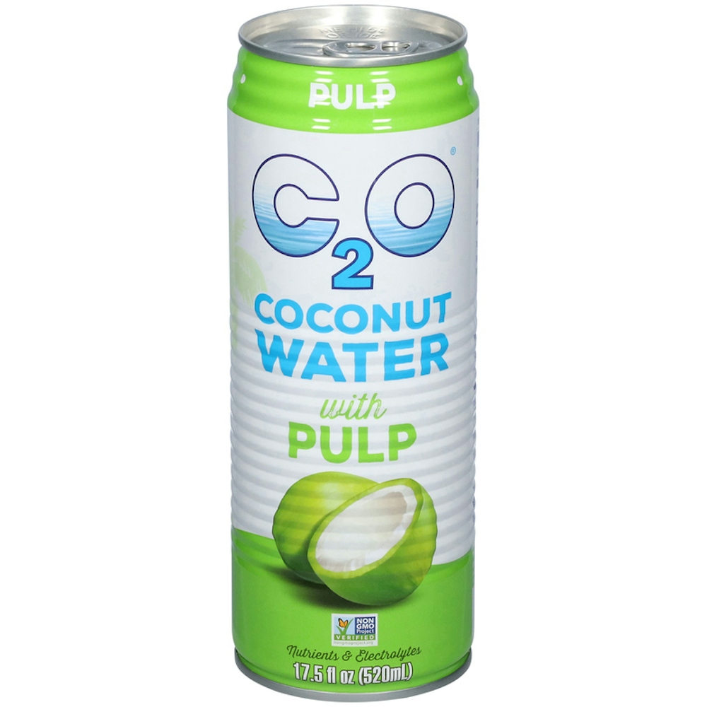 C2O Pure Coconut Water With Pulp - 17.5 Fl Oz Can