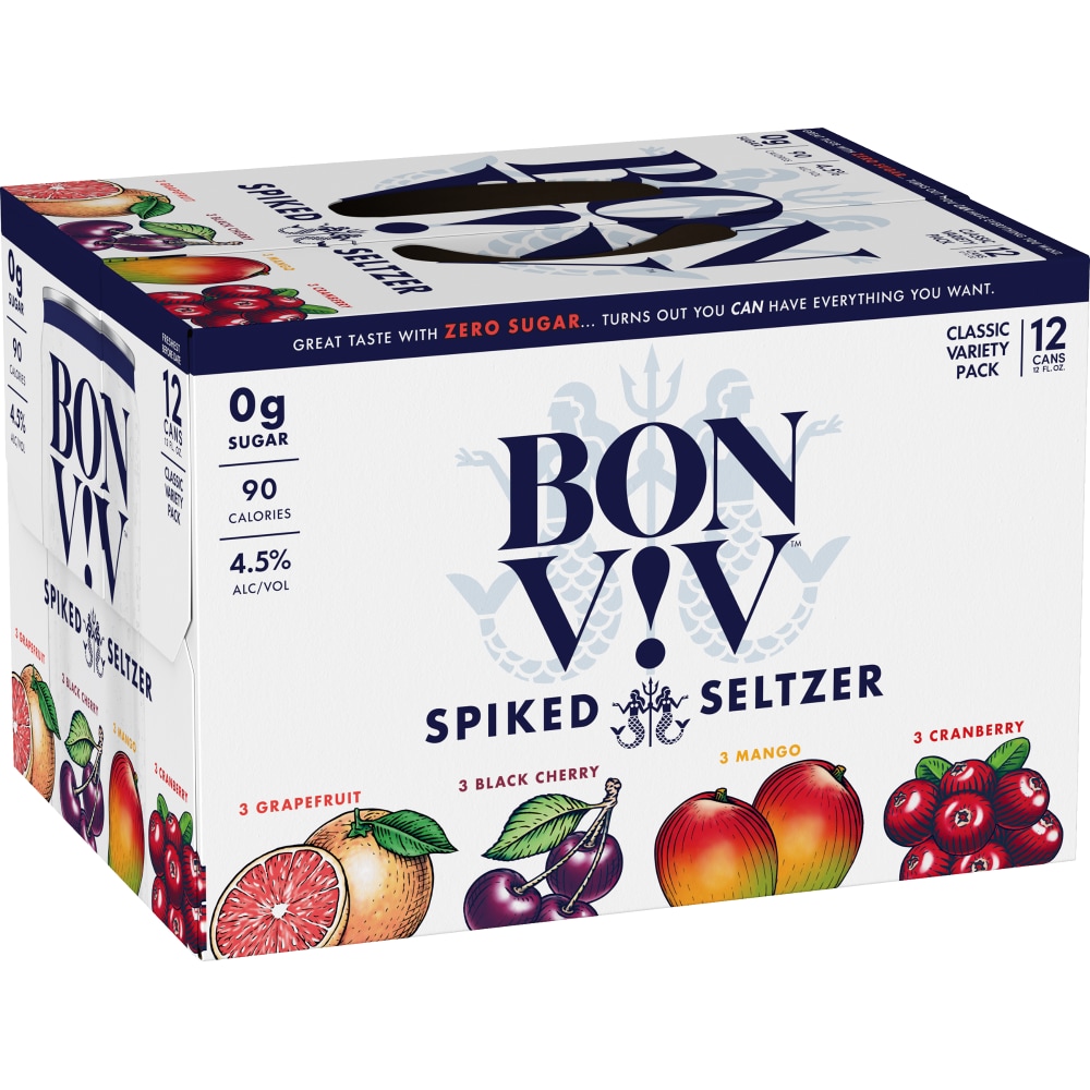 Bon Viv Spiked Seltzer, Classic Variety Pack
