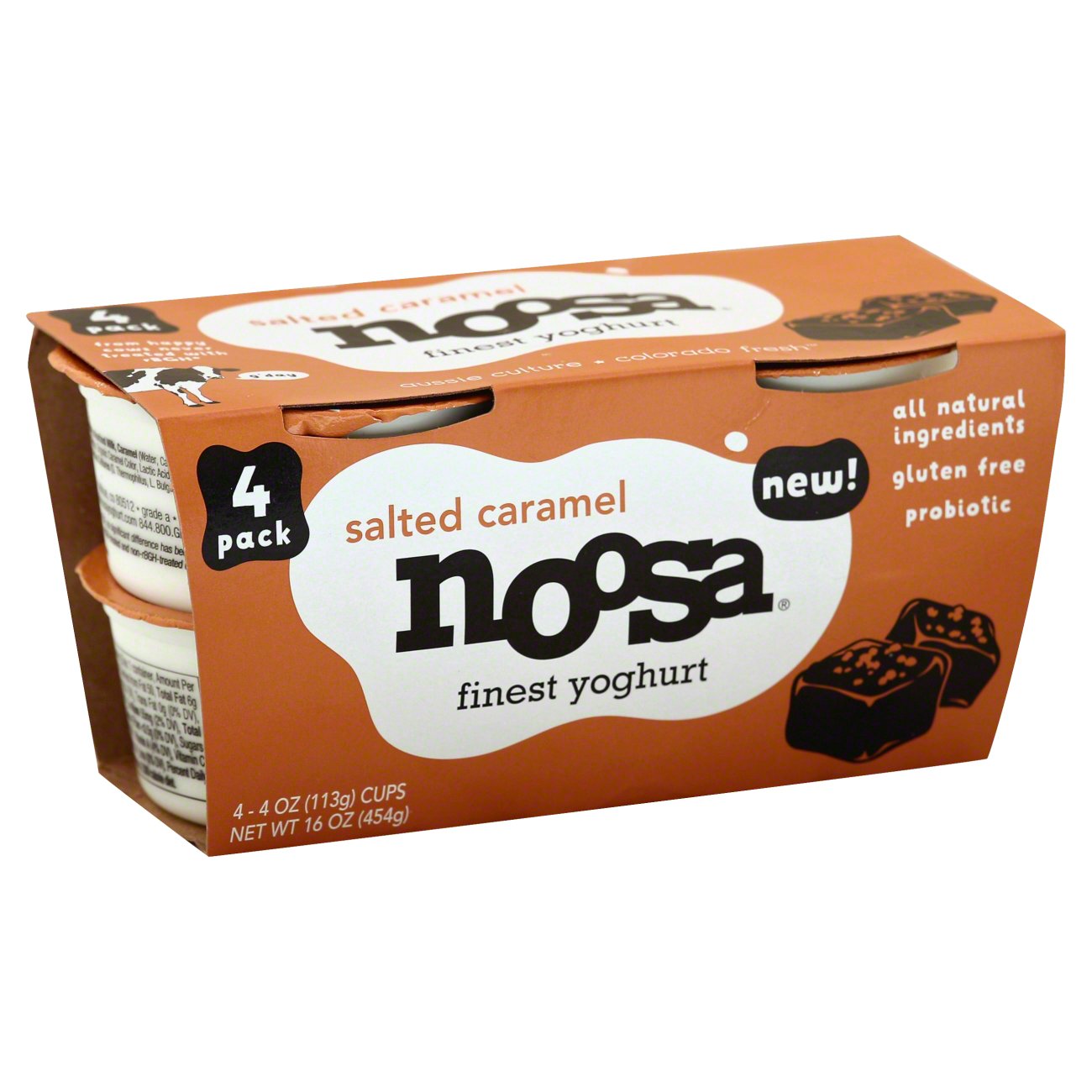 Noosa Finest Yoghurt, Salted Caramel, 4 Pack