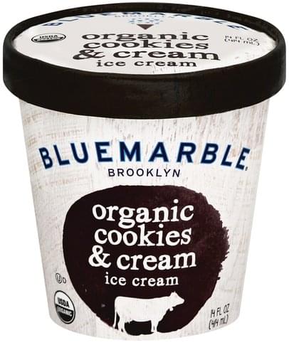 Blue Marble Ice Cream, Organic, Cookies & Cream