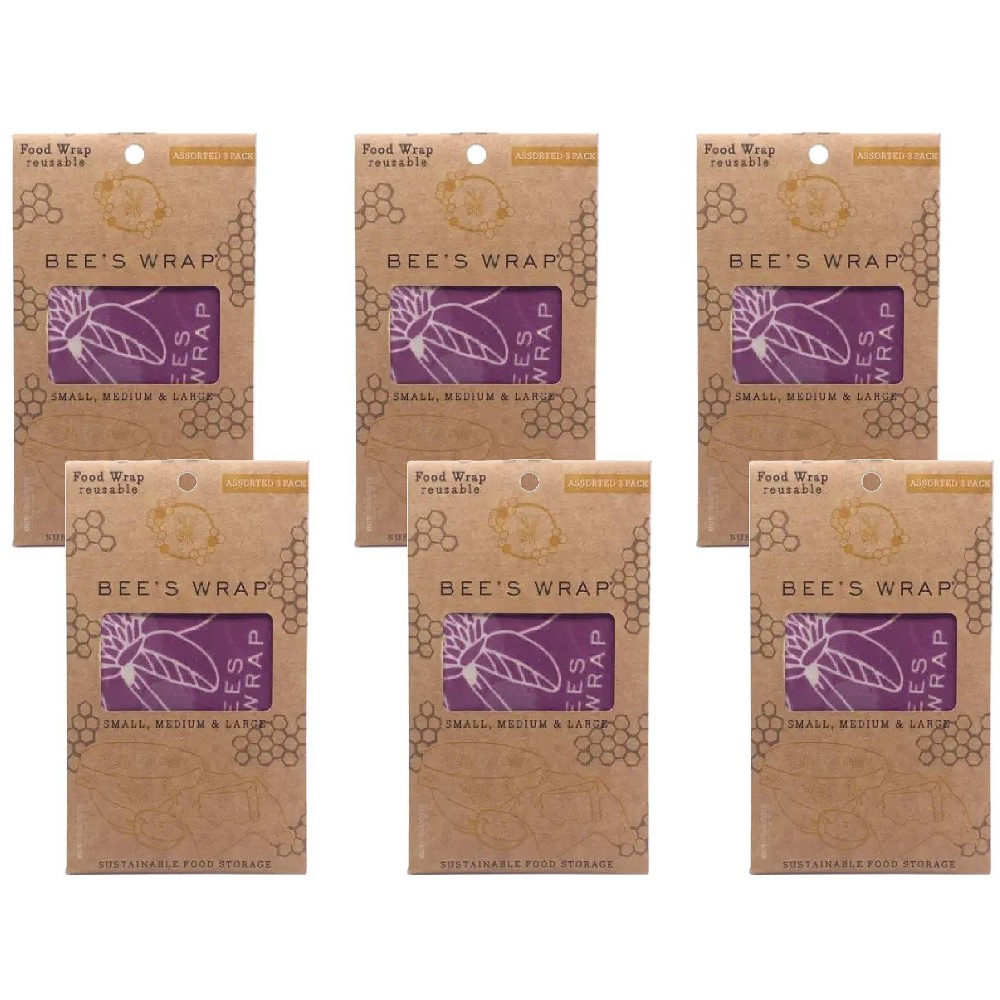 Bee's Wrap Clover Print Set Of 3 Assorted Size Wraps