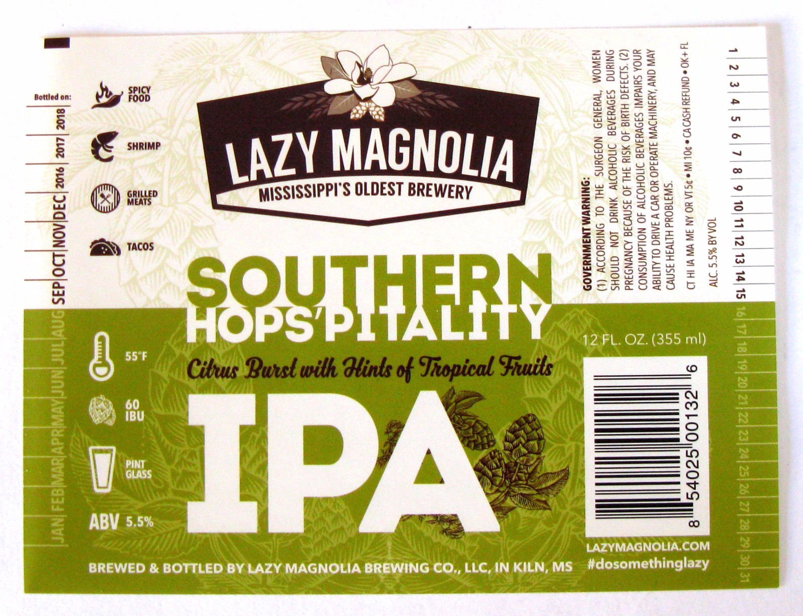 Southern Hospitality IPA Lm Hops - 12oz