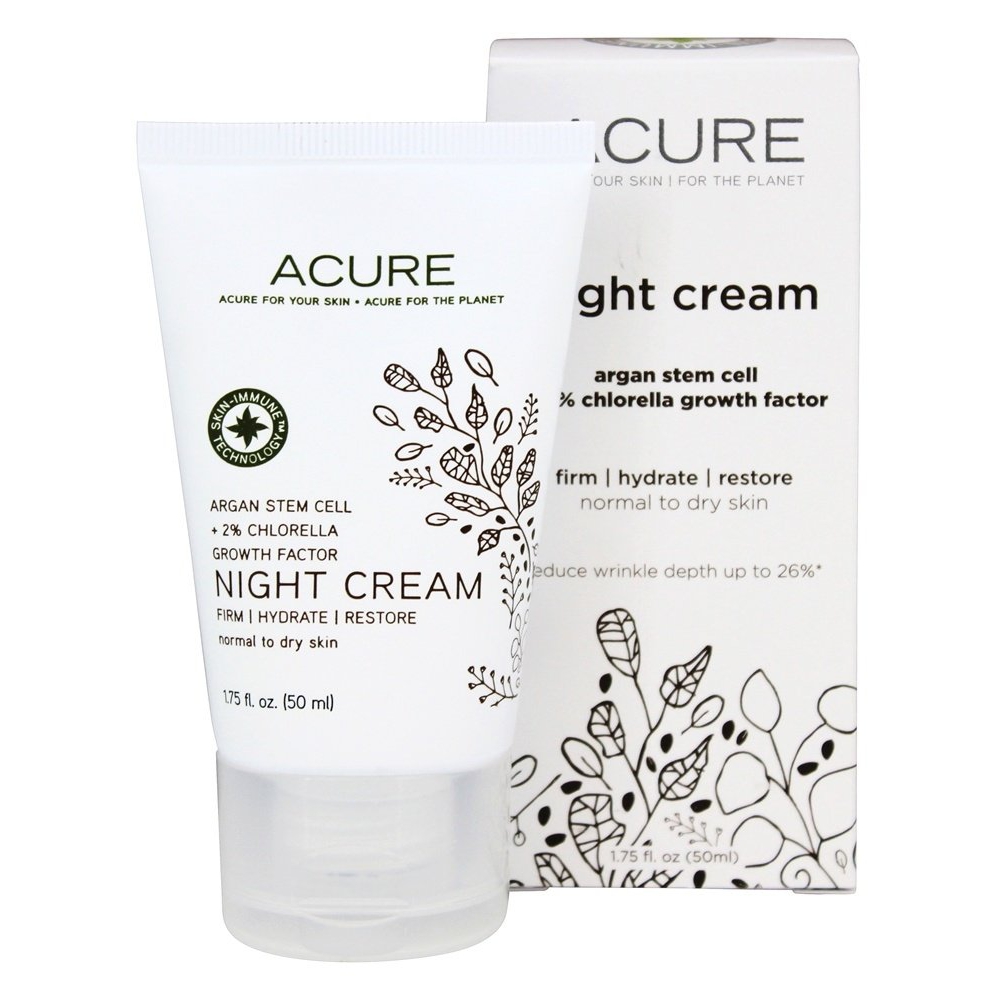 Acure Night Cream - Argan Extract And Chlorella - 1.75 Fl Oz