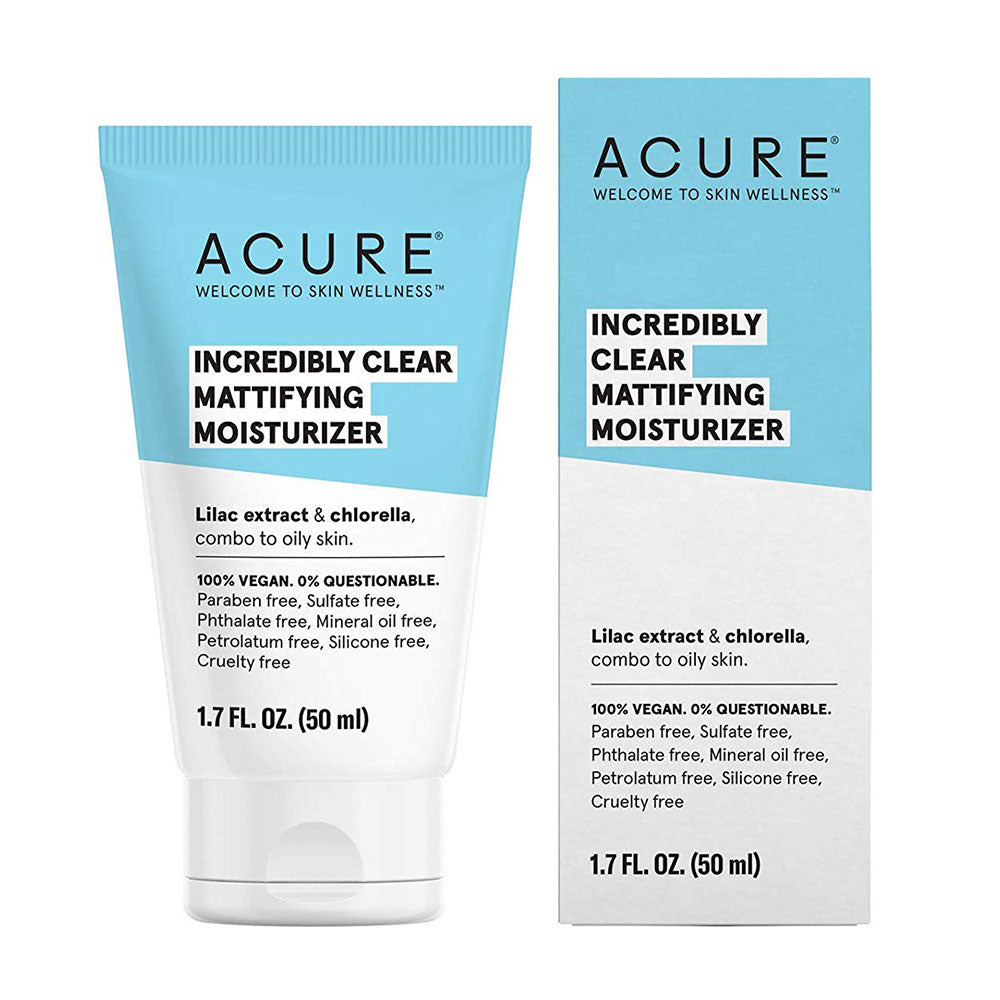 Acure Oil Control Facial Moisturizer - Lilac Extract And Chlorella - 1.75 Fl Oz