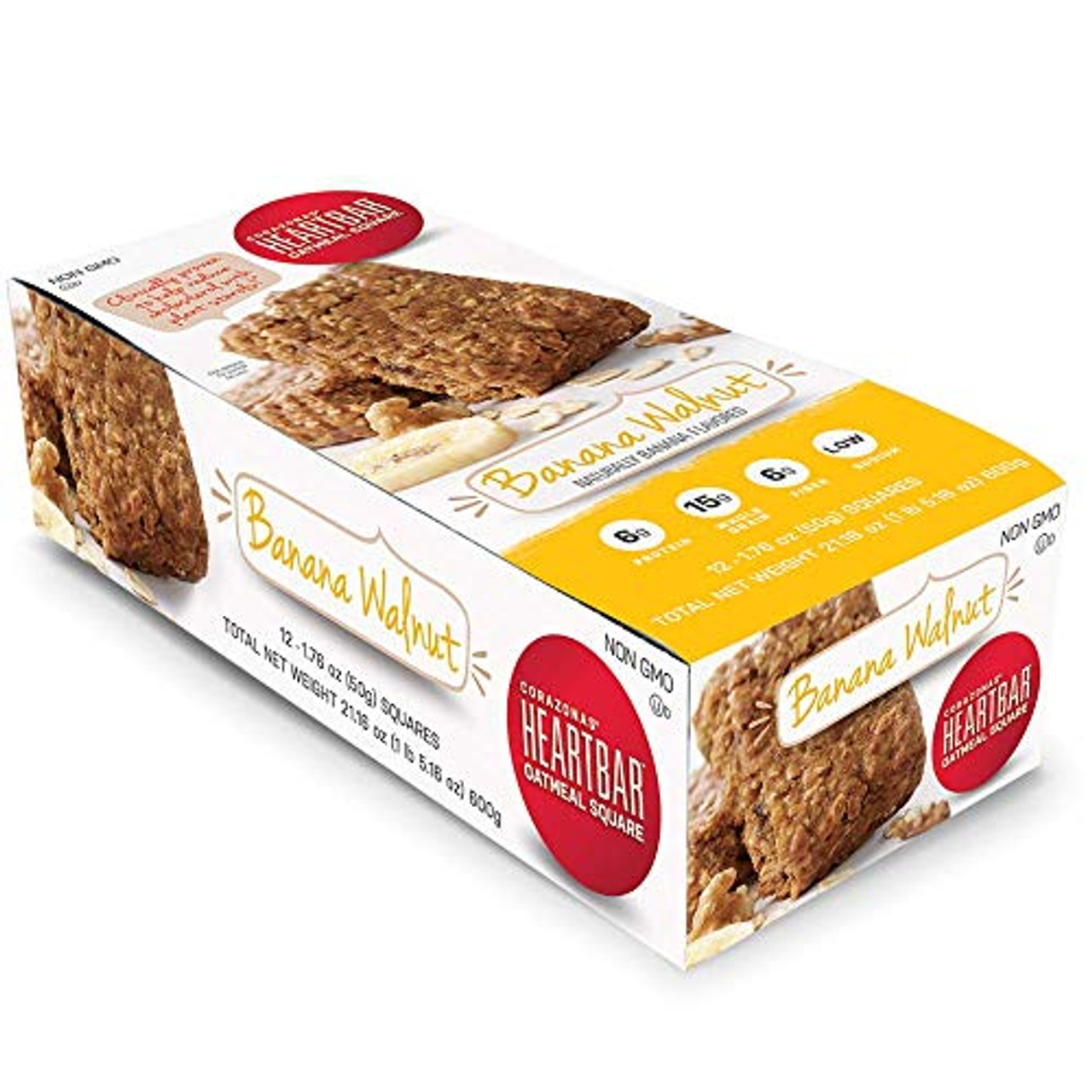 Corazonas Oatmeal Squares, Banana Walnut 1.76 Oz