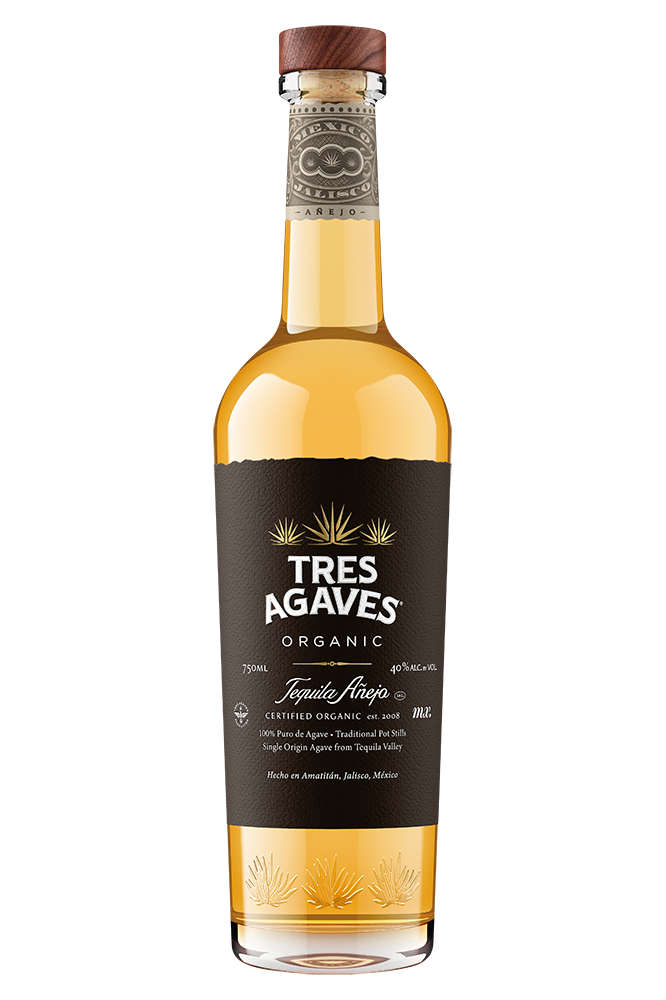 Tres Agaves Organic Anejo Tequila, 750mL Bottle