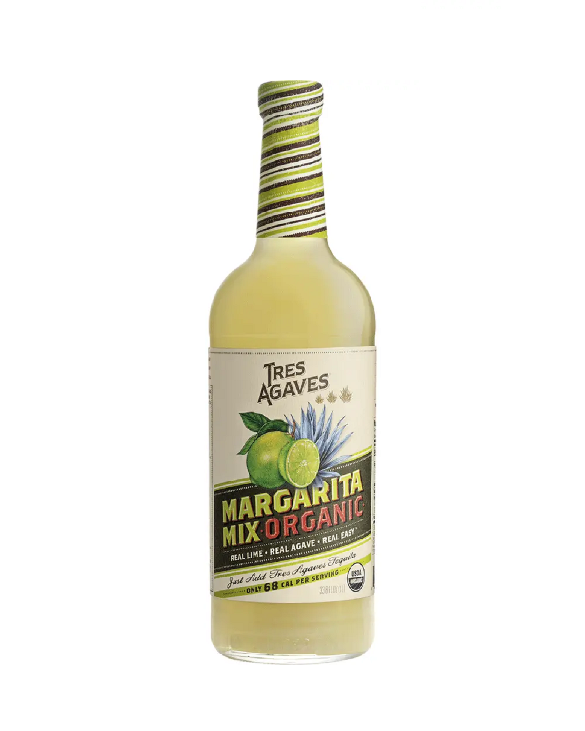 Tres Agaves Margarita Mix, Organic, Real Lime, 33.8 Fluid Ounce