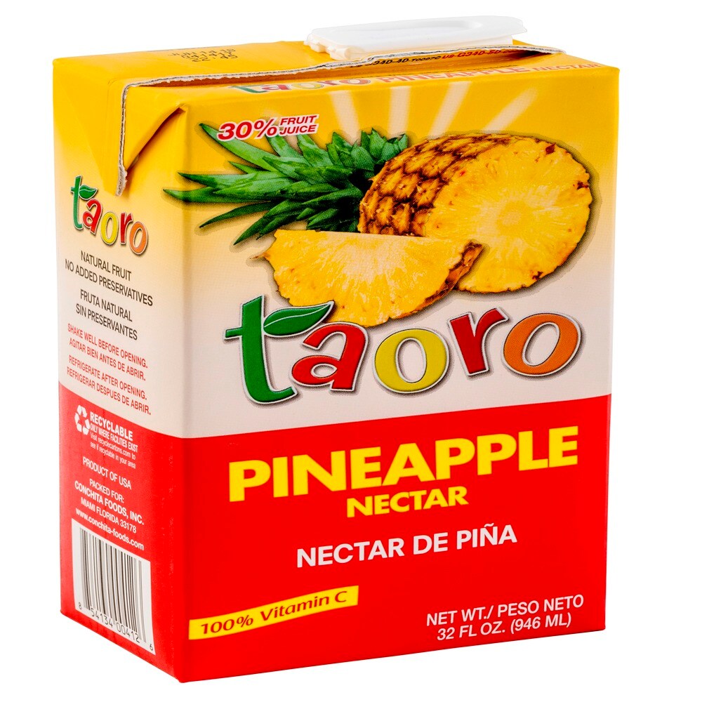 Taoro Pineapple Nectar - 32 Fl Oz Carton