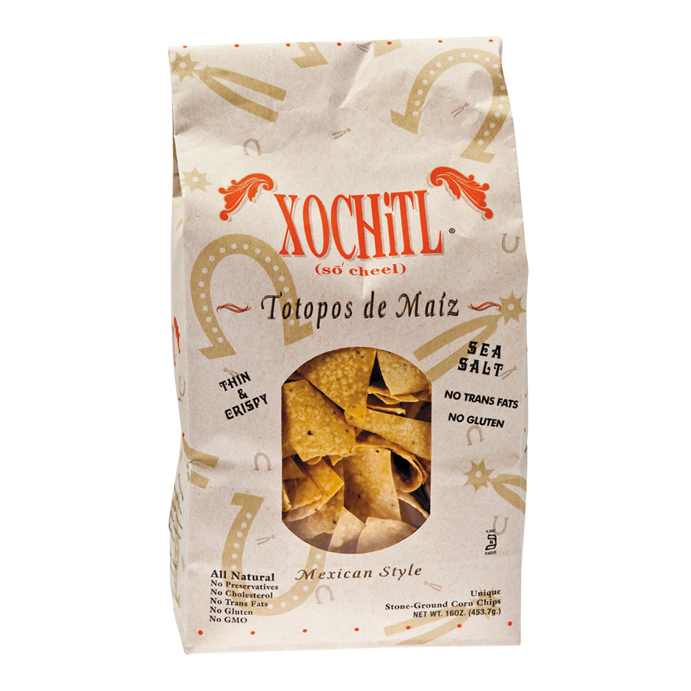 Xochitl Thin & Crispy Mexican Style White Salted Sea Salt Corn Chips 16 Oz
