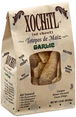 Xochitl Stone-Ground, Garlic Corn Chips - 1.5 Oz