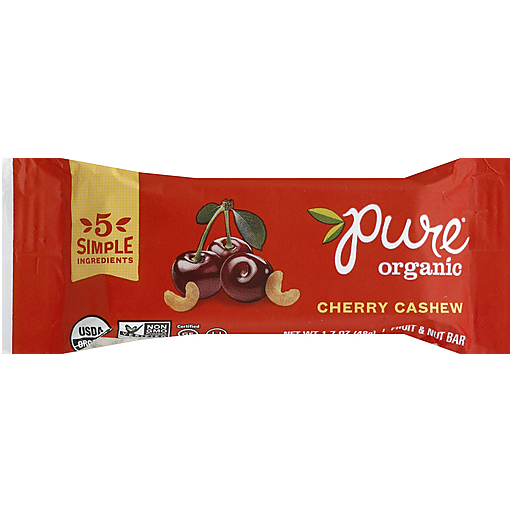 Pure Bar Organic Cherry Cashew Fruit & Nut 1.7 Oz. Wrapper