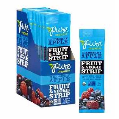 Pure Organic Wildberry Apple Fruit & Veggie Strip, Wildberry Apple