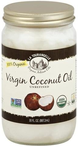 La Tourangelle Organic Virgin Unrefined Coconut Oil, 30 Ounce