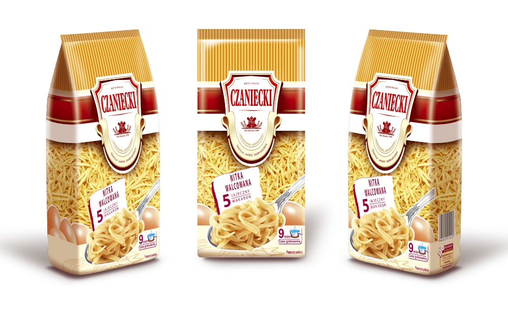 Czaniecki Egg Noodle, Oryginal, Rolling Thread 17.6 Oz