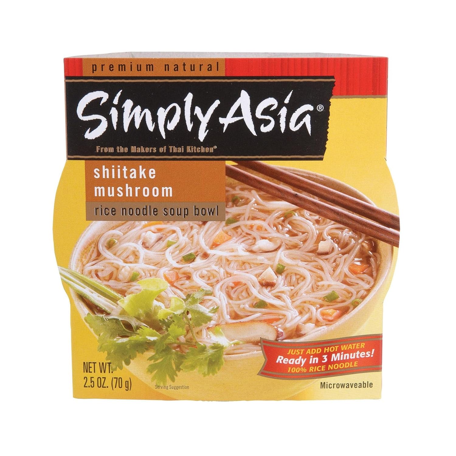 Simply Asia Shiitake Mushroom Rice Noodle Soup Bowl 2.5 Oz