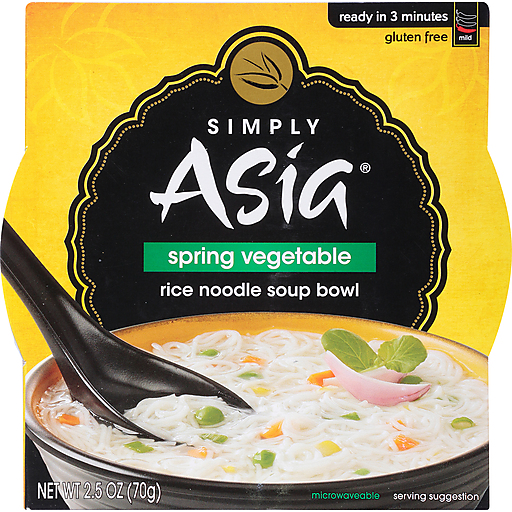 Simply Asia Spring Vegetable Rice Noodle Soup Bowl 2.5 Oz
