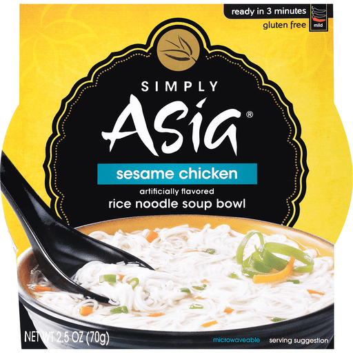 Simply Asia Sesame Chicken Rice Noodle Soup Bowl 2.5 Oz