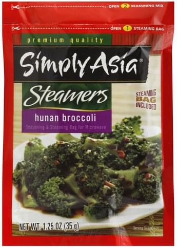 Simply Asia Steamers Seasoning & Steaming Bag, Mild, Hunan Broccoli