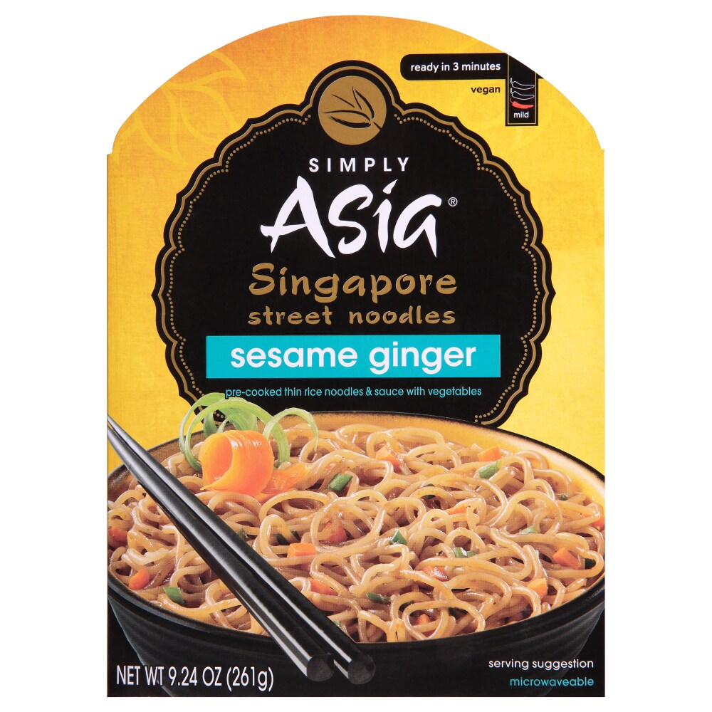 Simply Asia Sesame Ginger Singapore Street Noodles Noodle Bowl