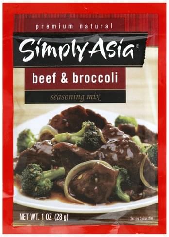 Simply Asia Beef & Broccoli Seasoning Mix 1 Oz. Packet