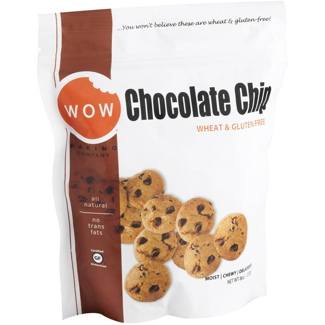 Wow Baking Company Cookies, Wheat & Gluten Free, Chocolate Chip 8 Oz