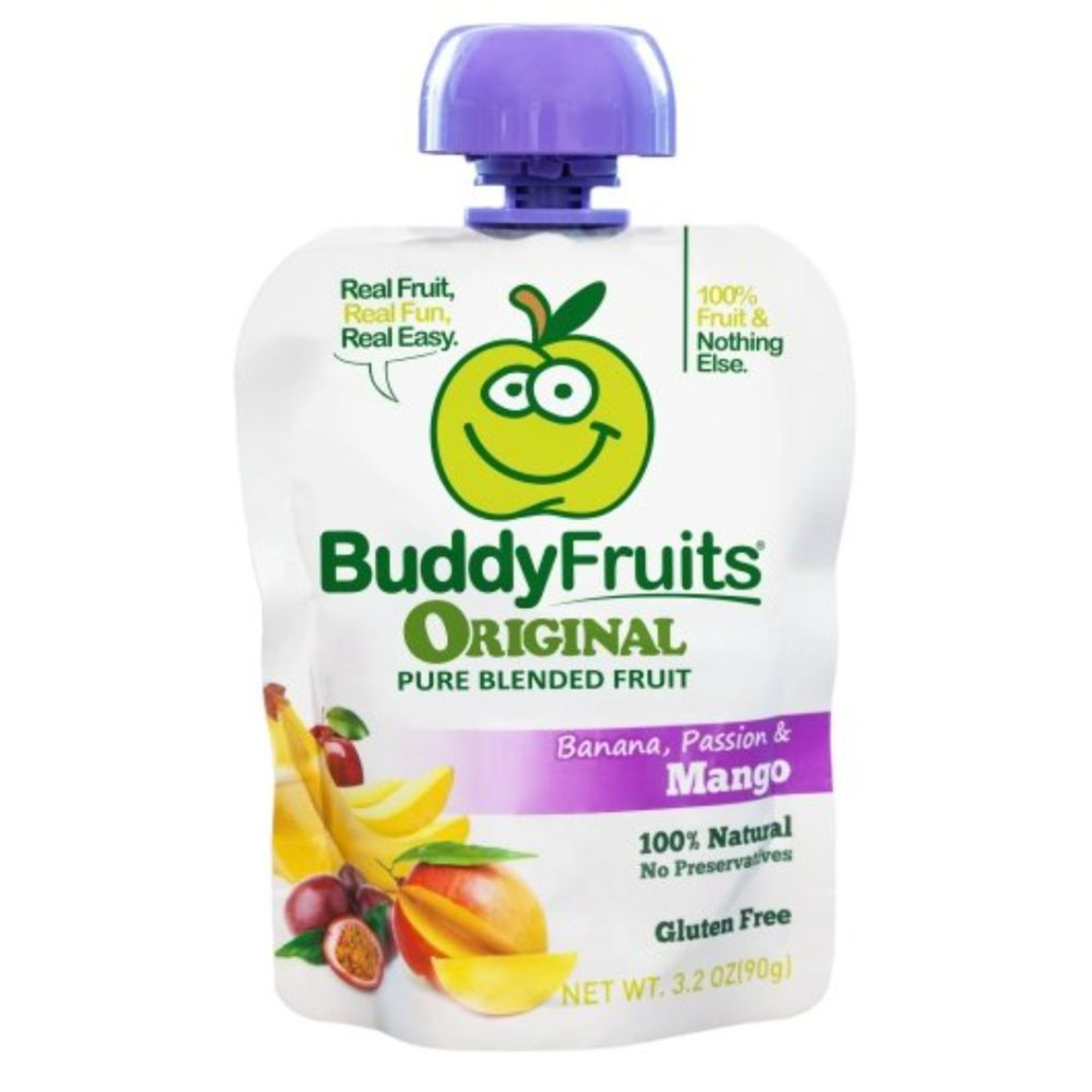 Buddy Fruits Original Banana Passion & Mango Pure Blended Fruit