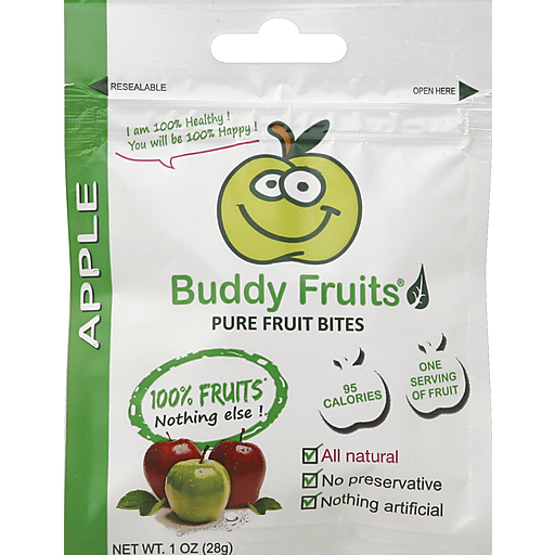 Buddy Fruits Fruit Bites, Pure, Apple 1 Oz